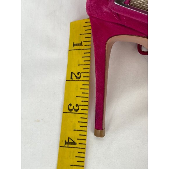 AQUAZZURA Pink Suede Nude Clear PVC Heels Ankle Wrap Shoes Pumps Heels Sz 38.5 - Picture 11 of 16